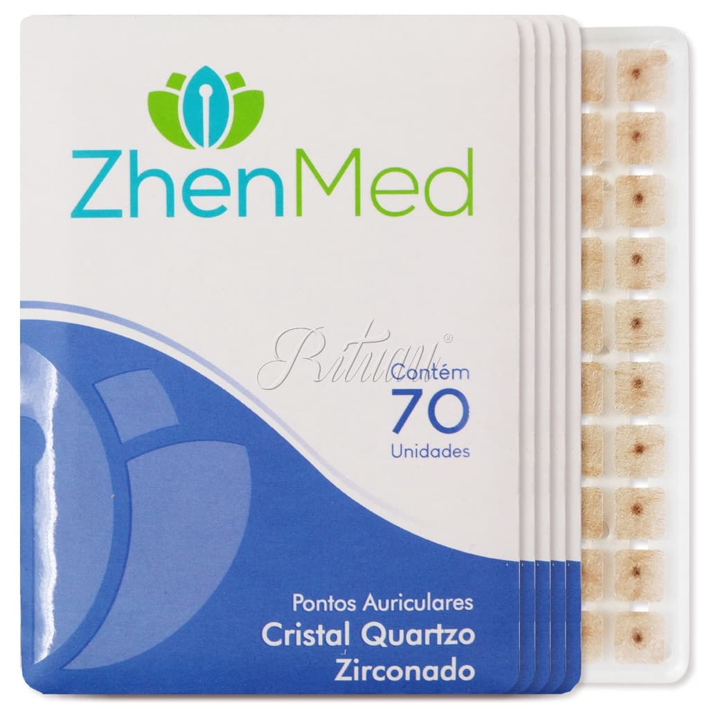 Ponto Auricular Quartzo Zirconado 350 Pontos Acupuntura Auriculoterapia ZhenMed