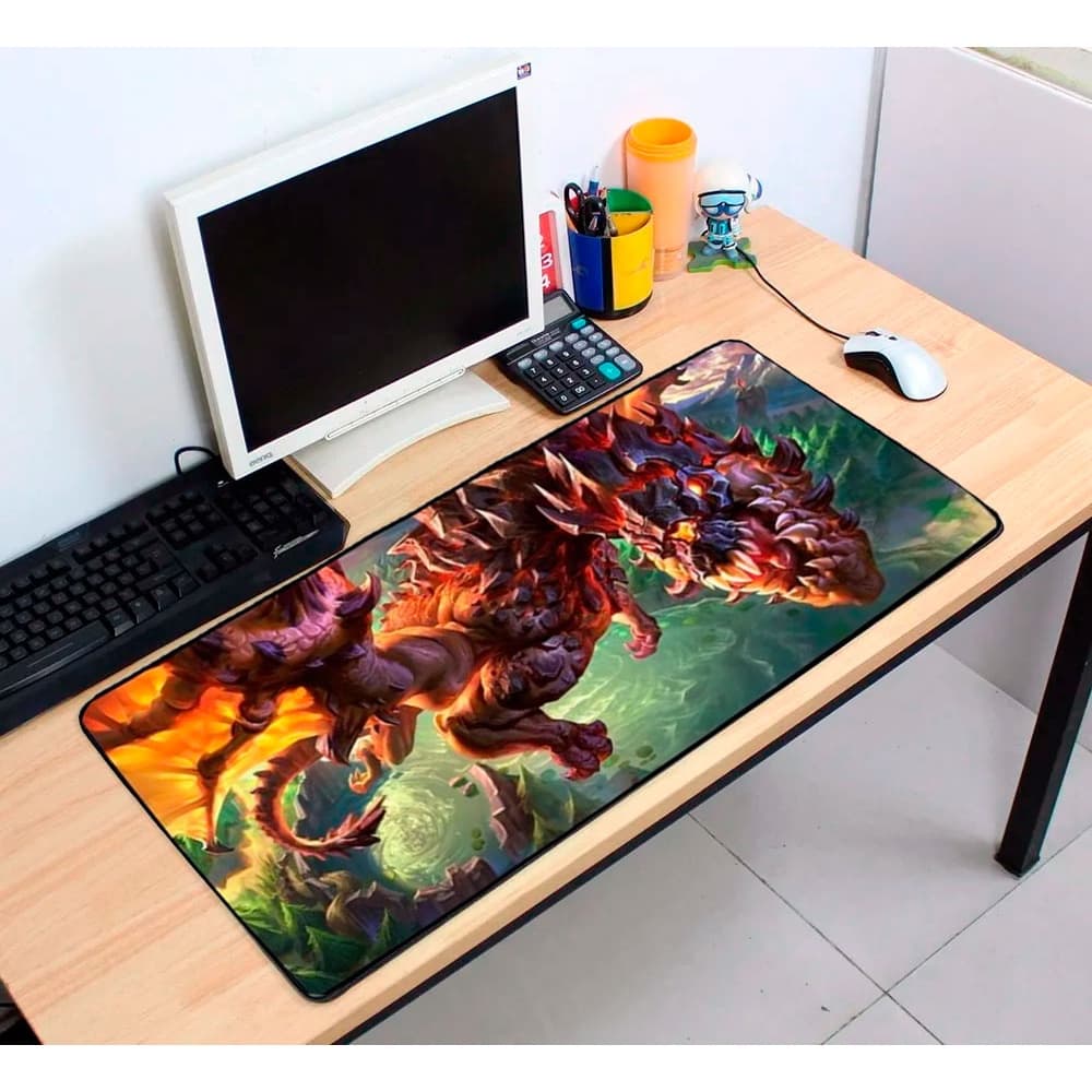 Mouse Pad Gamer Asa Do Vulcao League Of Legends Dragao