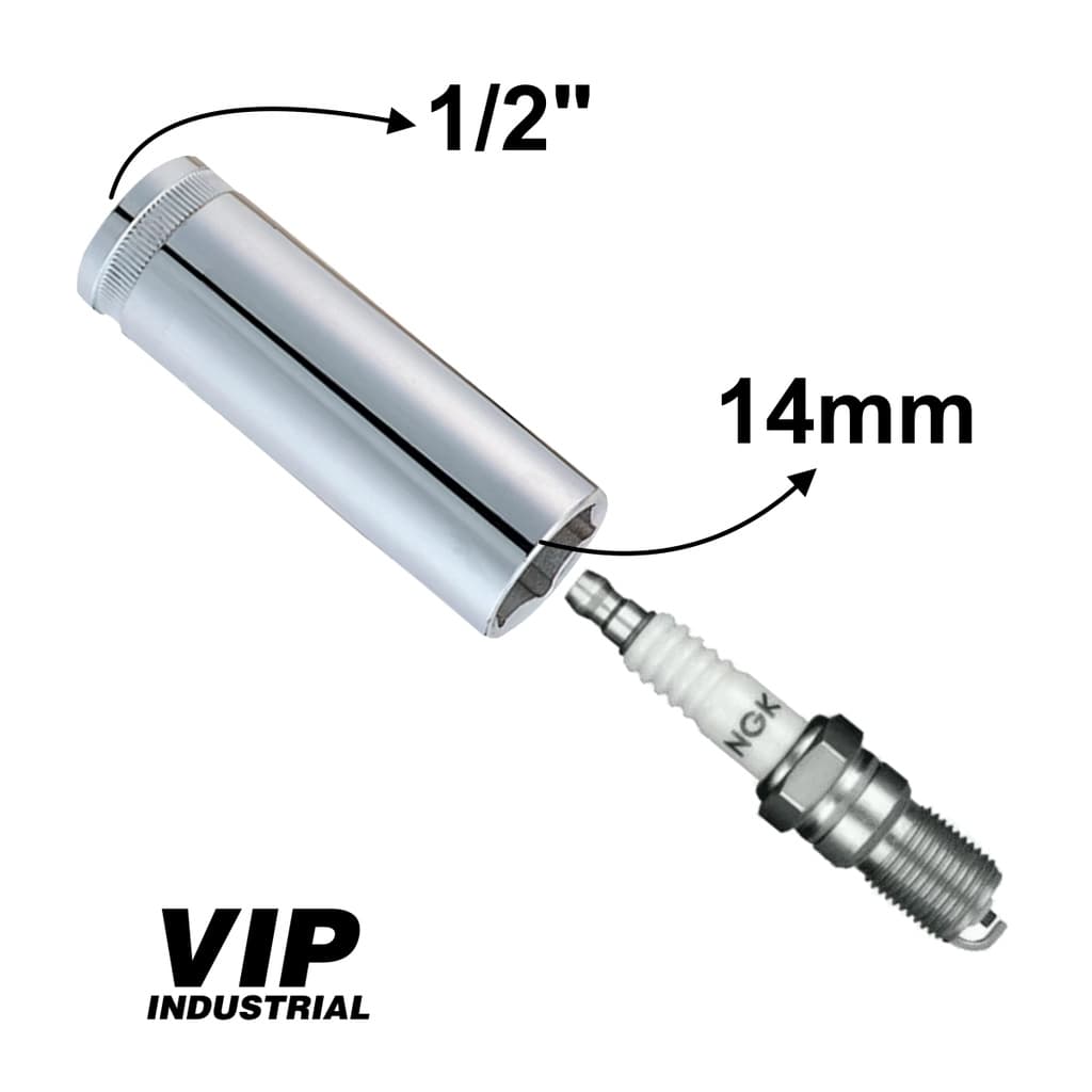 Soquete Para Vela 14mm encaixe 1/2" Sextavado VIP