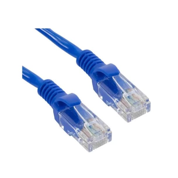 Cabo De Rede Internet Lan 3 Metros Montado Azul Fio 3m