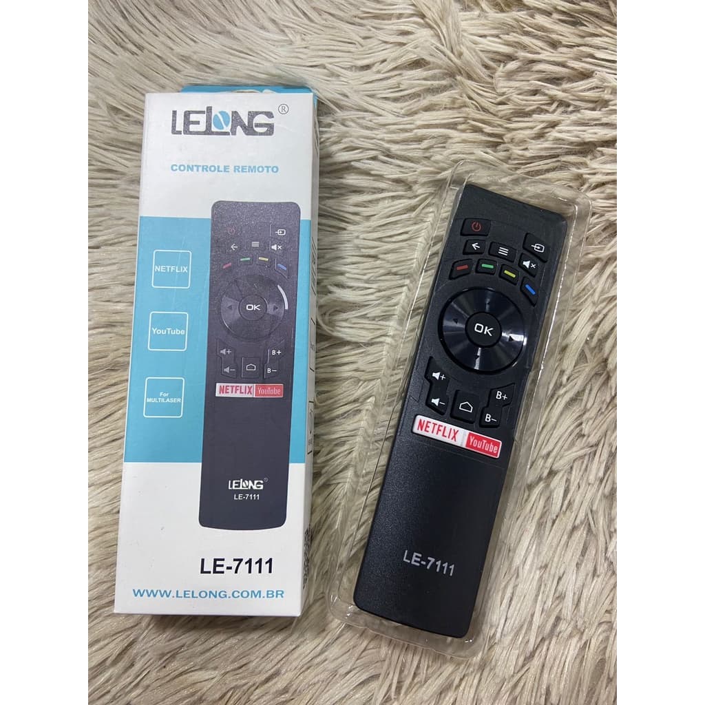 Controle Compativel C/ Multilaser Smart Com Netflix e YouTube LE-7111