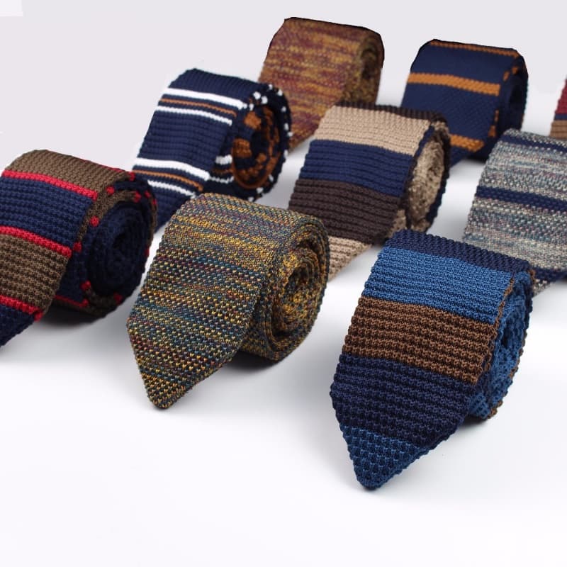 Gravata formal Masculina Britânica De 7cm Da Moda casual Coreana De Malha Versátil Pontiaguda