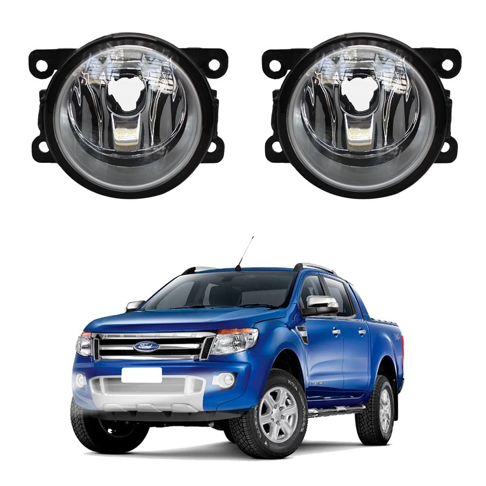 Farol de Milha Ranger 2013 a 2022 Par Farol Auxiliar de Carro Lente de Vidro Neblina Automotivo