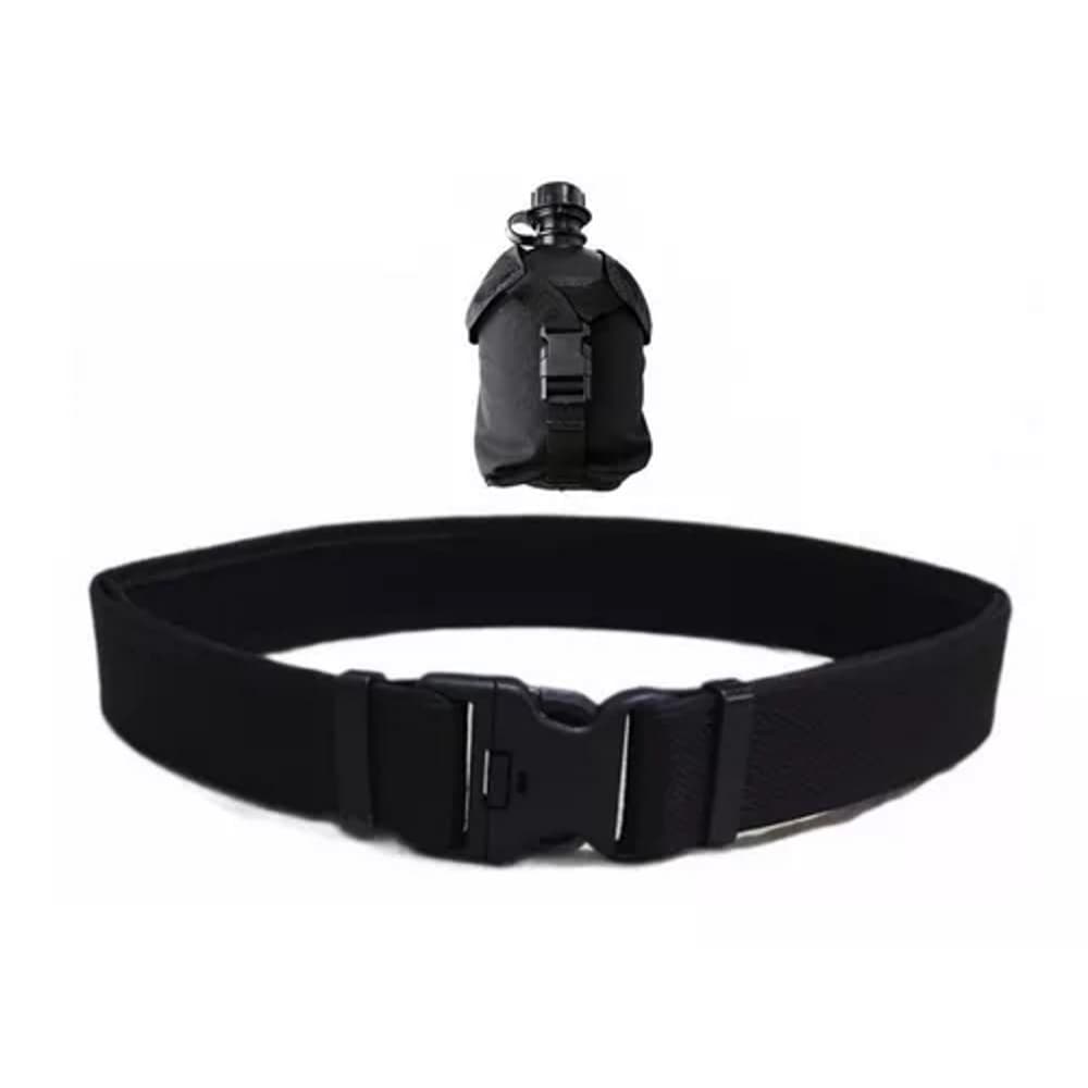 Cinto Tático Parabellum Militar + Cantil C/ Porta Cantil NF