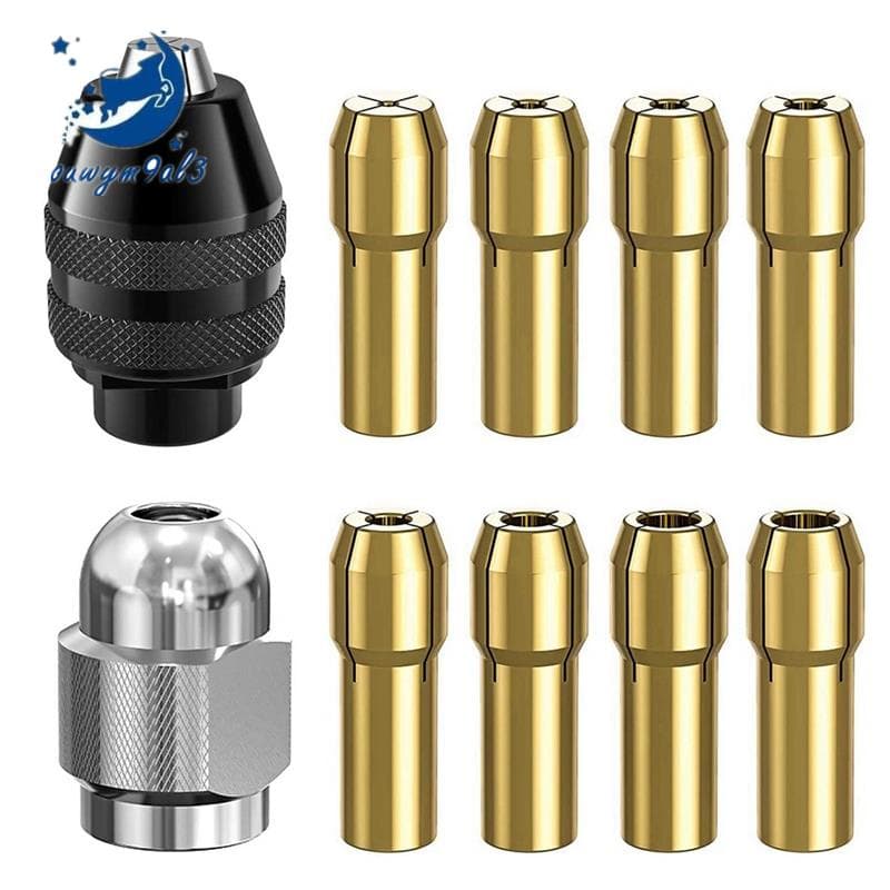 Jogo De Pinças De Mandril De Furação Para Dremel , 1/32 Polegada A 1/8 Substituição 4486 Bit Sem Chave Com Conjunto De Porcas Rotativas De