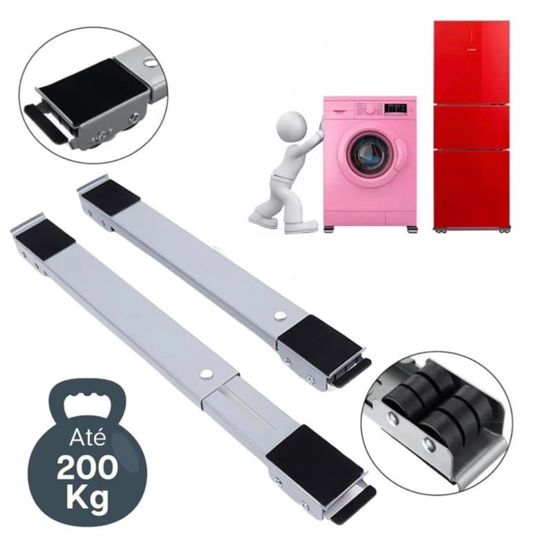 suporte ajustável para máquina de lavar com rodinha, geladeira fogão , móveis em geral , Base universal a Pronta-Entrega / Preço & Tal