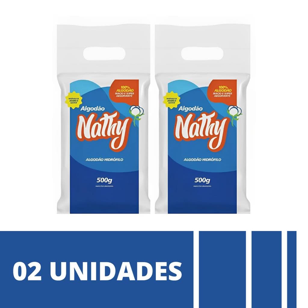 Algodão Hidrófilo 500g 2 unidades/1kg Curativo Estética Saúde