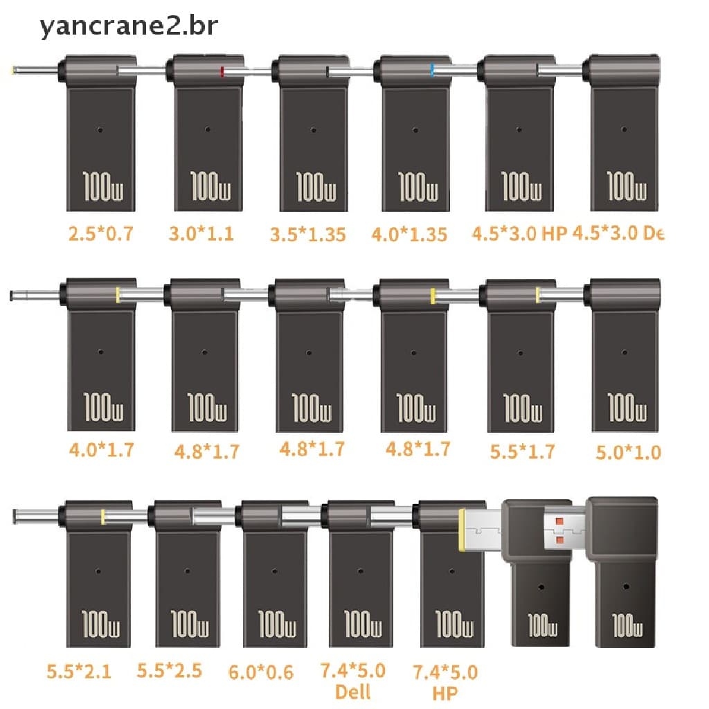 { YAN2 } Adaptador De Alimentação Para Laptop Conector Plug USB Tipo-C Fêmea Macho Jack yancrane2 . br