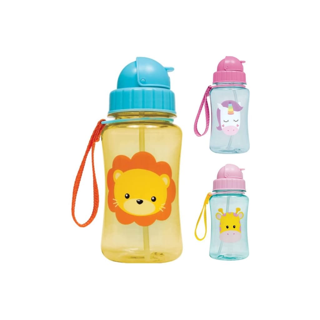 Garrafinha Animal Fun 350ml c/ canudo - Buba