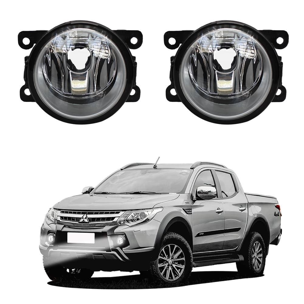 Farol de Milha L200 Triton 2011 a 2020 Par Farol Auxiliar de Carro Lente de Vidro Neblina Automotivo