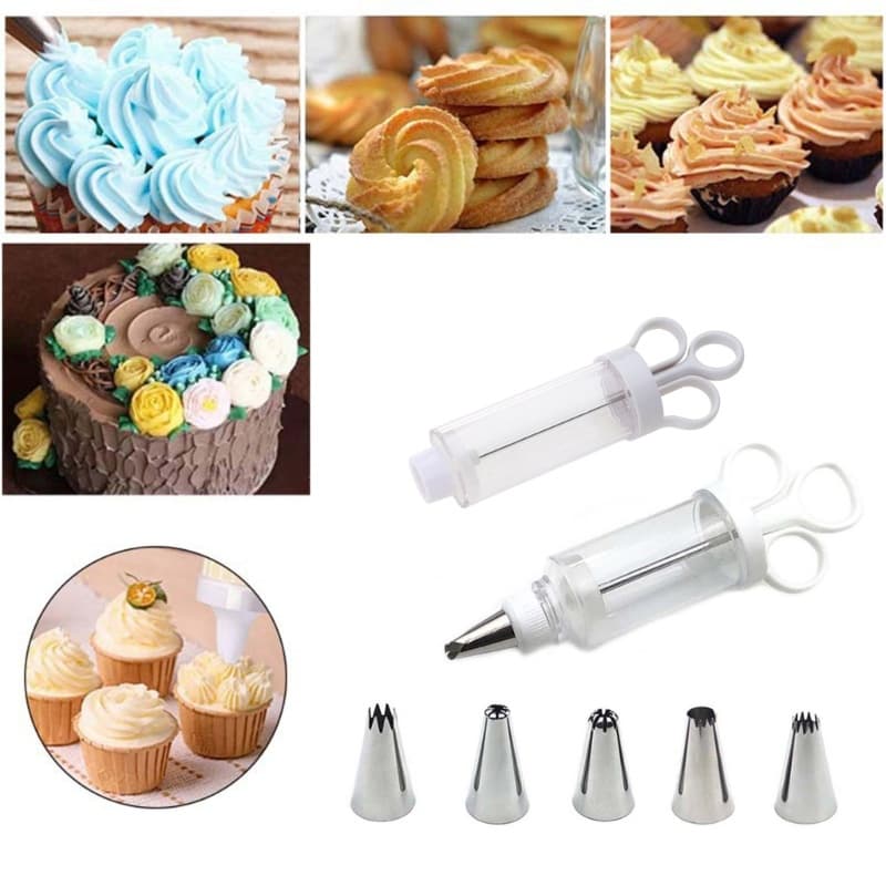 Conjunto De Decoração De Sobremesa KIN Injetor De Enchimento De Cobertura De Cupcake Fácil De Usar