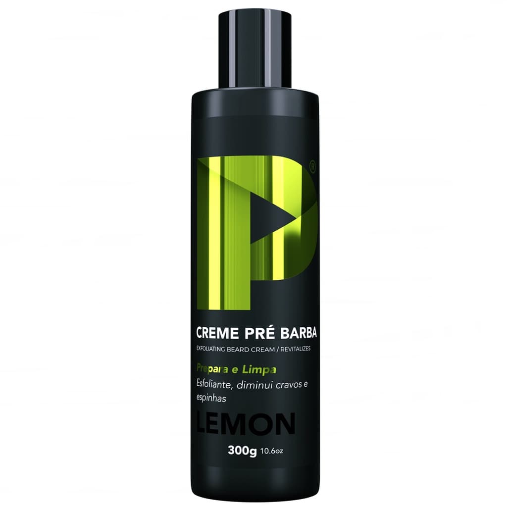 Creme Pré Barba Play Barber 300g Lemon Esfoliante Profissional