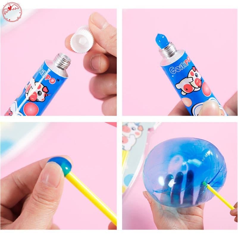 3pcs/set Safe Magic Bubble Glue Toy Soprando Bola De Bolha Colorida Balão De Plástico Espacial Jokes Práticas Kids Won't Burst DGE