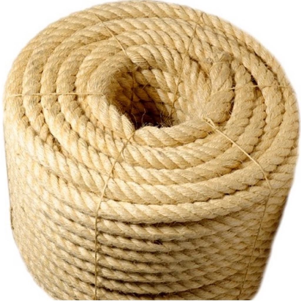 CORDA DE SISAL LASIS 32MM 10M ARTESANATO ARRANHADORES DECORAÇÃO RUSTICA JUTA
