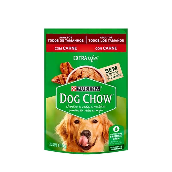 DOG CHOW SACHÊ ADULTOS TODOS OS TAMANHOS CARNE 100G