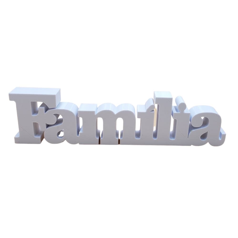 Palavra Decorativa Familia 20 x 1,5 x 5 Branco