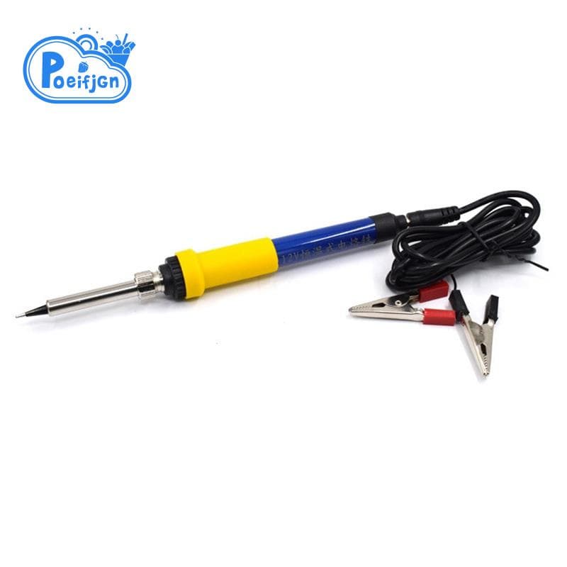Ferro De Solda Portátil De Baixa Tensão DC 12V Bateria Para Carro Voltagem 60W Ferramentas De Reparo Com Aligator Cilp