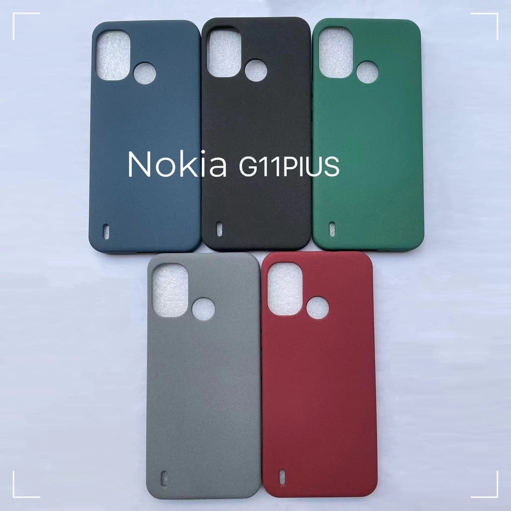 Estojo De Telefone Para Nokia G11 Plus Caixa De Areia Fosca De Rocha Macia Cobertura Fosco Cor Sólida Concha Flexível