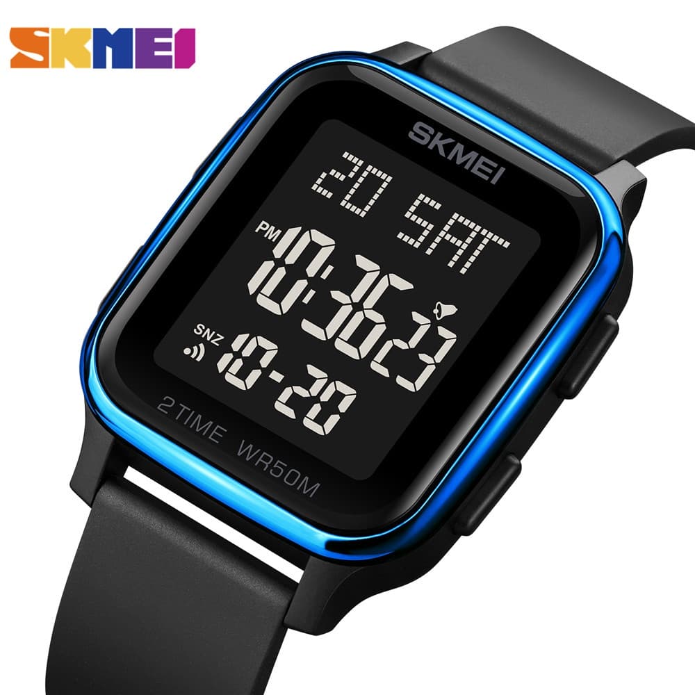 SKMEI 1858 Relógio De Moda LED Luz Digital Homem 5Bar Calendário À Prova D'água Contagem Regressiva Relógios De Pulso Eletrônicos reloj hombre 1858relógios De Presente Requintados