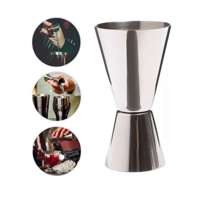 Dosador Medidor De Bebidas Duplo Barmen Inox Dosador Duplo Jigger Drinks Whisky Gin Licor