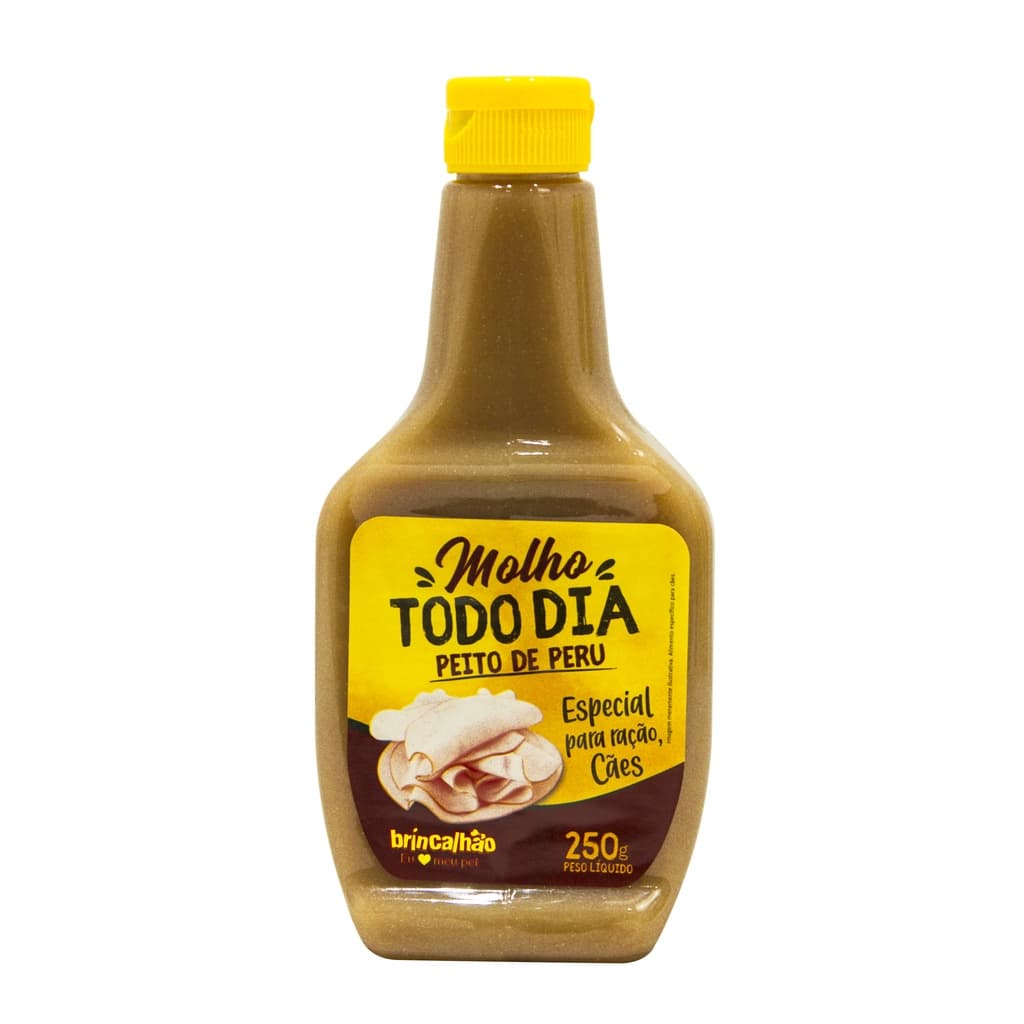 Molho para Ração Cachorro Peito de Peru 250g Brincalhão Mais Sabor