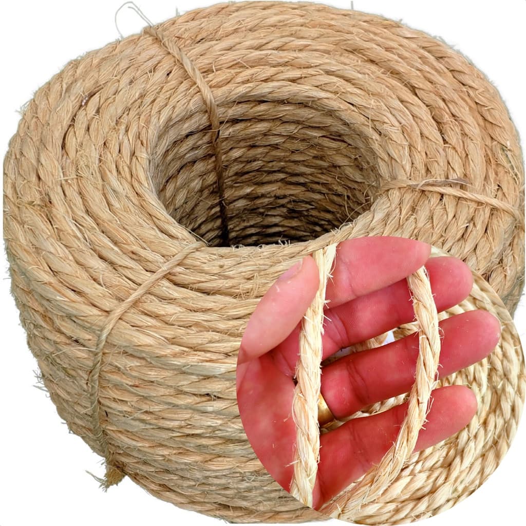 CORDA DE SISAL LASIS 5MM 220M 200/3 ARTESANATO ARRANHADORES DECORAÇÃO RUSTICA JUTA