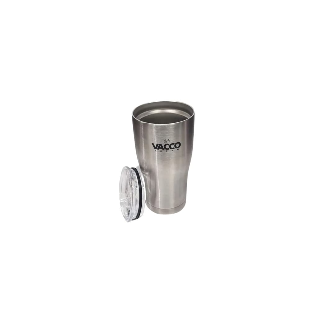 COPO TÉRMICO DE INOX COM TAMPA EM ACRÍLICO 650ML - VACCO