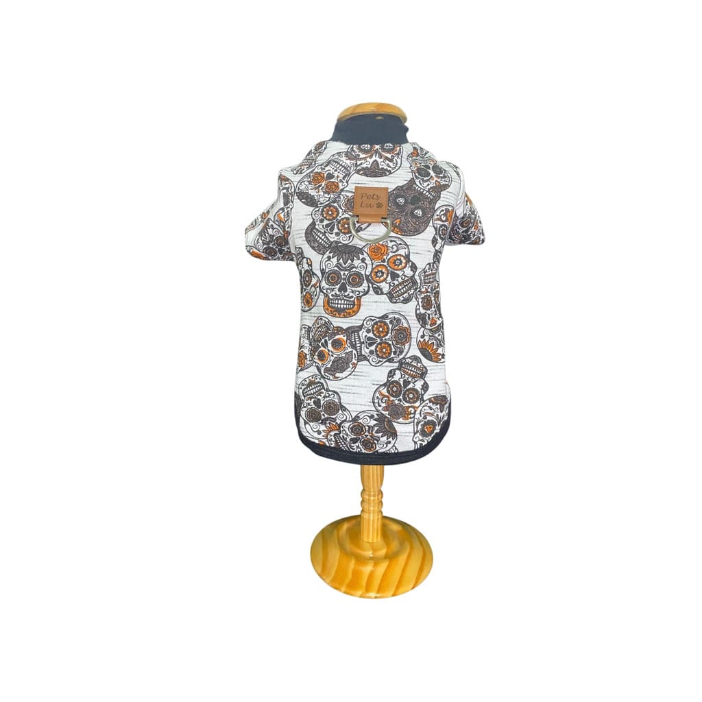 Roupa pet  - Boris Modelo Moletom COLEÇÃO LIMITADA caveira mexicana macabro rock