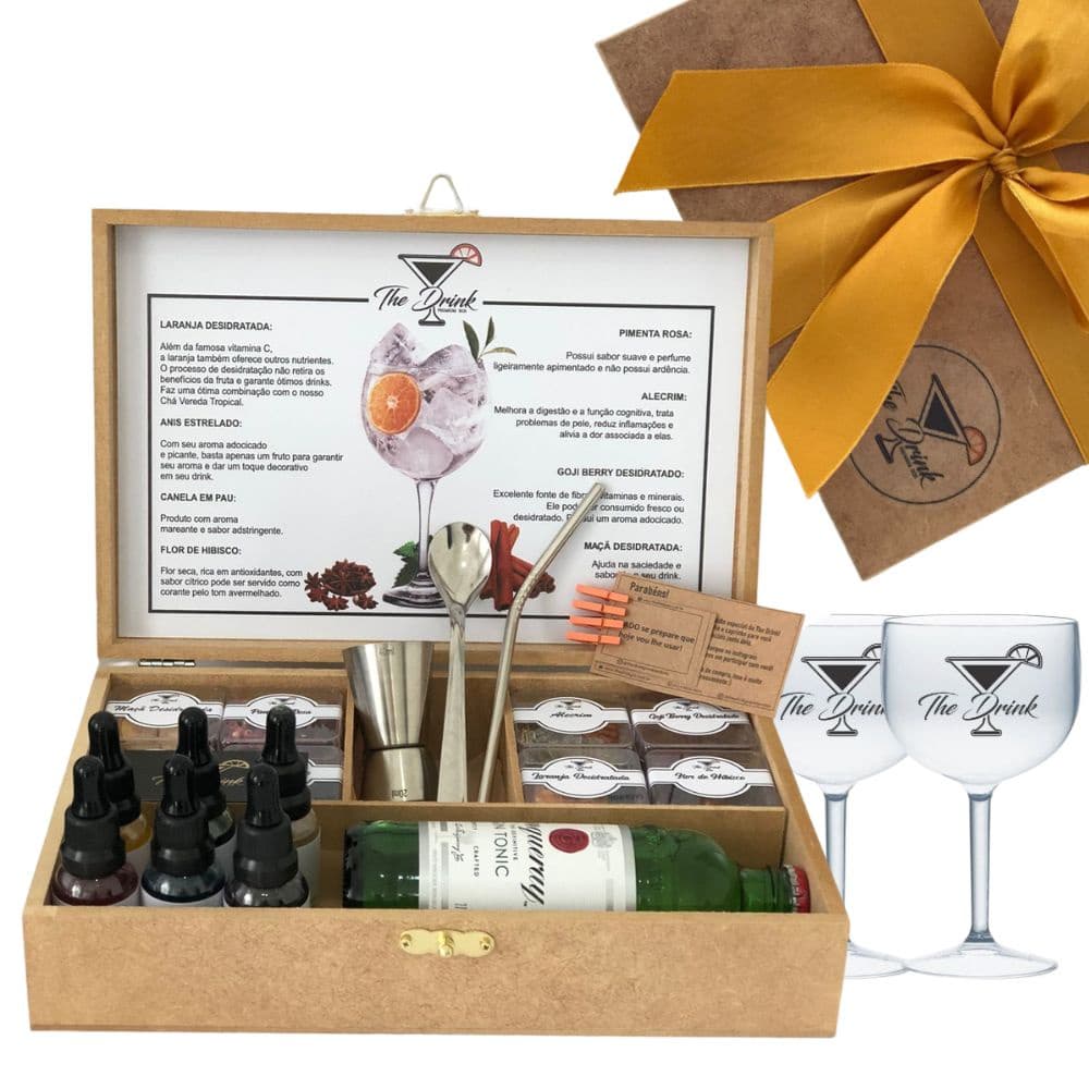 Kit Gin Tônica Canudo Mais Completo Mercado Envio Rápido