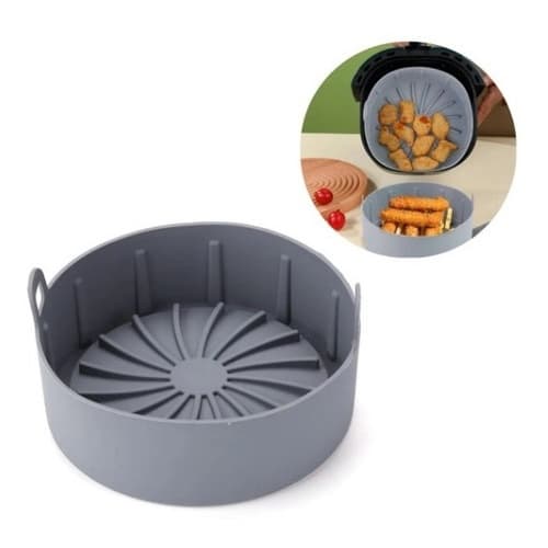 Forma Para Fritadeira Elétrica Air Fryer De Silicone Redonda