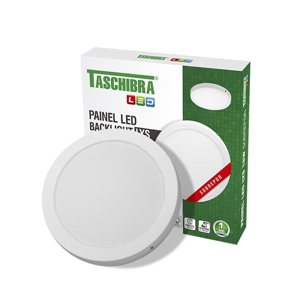Painel de LED Branco Redondo Sobrepor 18W Lys Taschibra