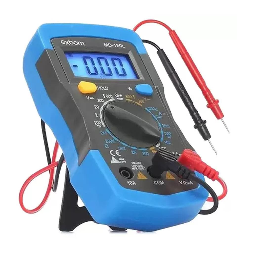 Multimetro Digital Profissional A Bateria Diodo Continuidade Beep Sonoro