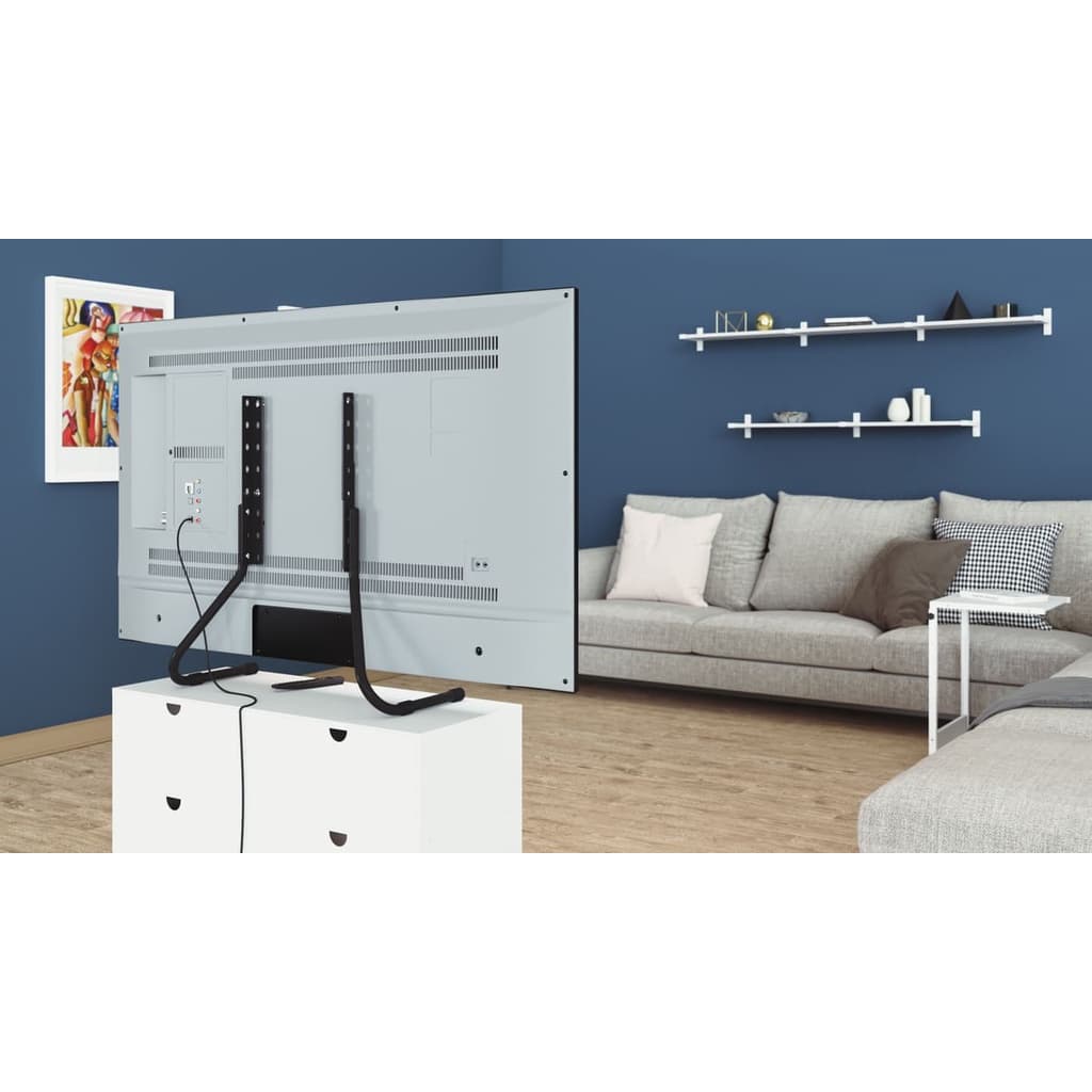 Stand 200 Base para tv com ajuste de altura - suporte de mesal para tv ate 75 pol Base Pé Para Tv De Mesa 32 A 75 Universal Samsung LG Sony