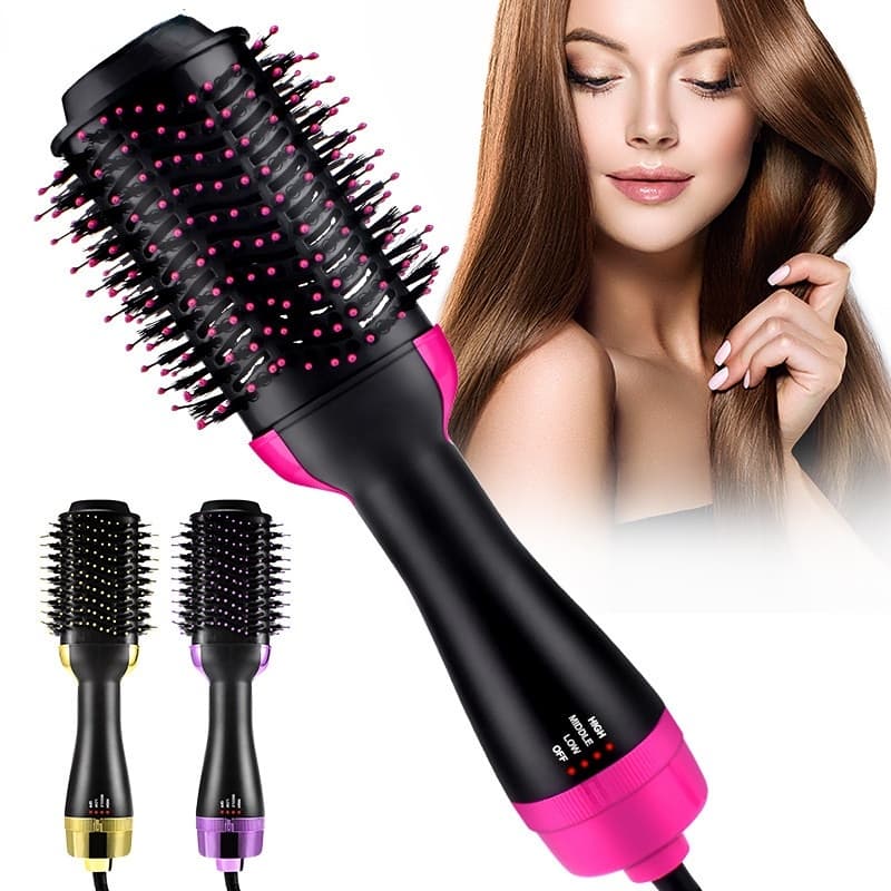 3 Em 1 Escova Secadora Elétrica Alisador Cabelo