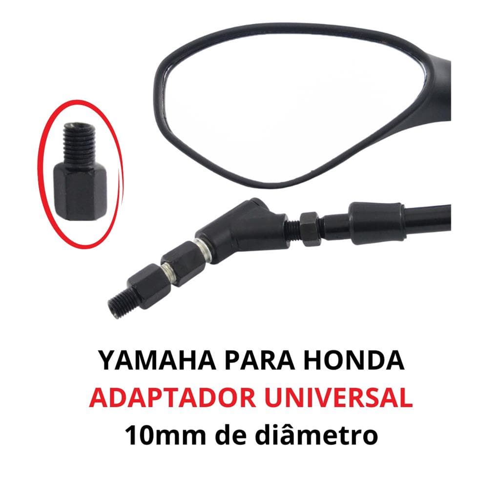 Par Adaptador Retrovisor Yamaha para  10mm