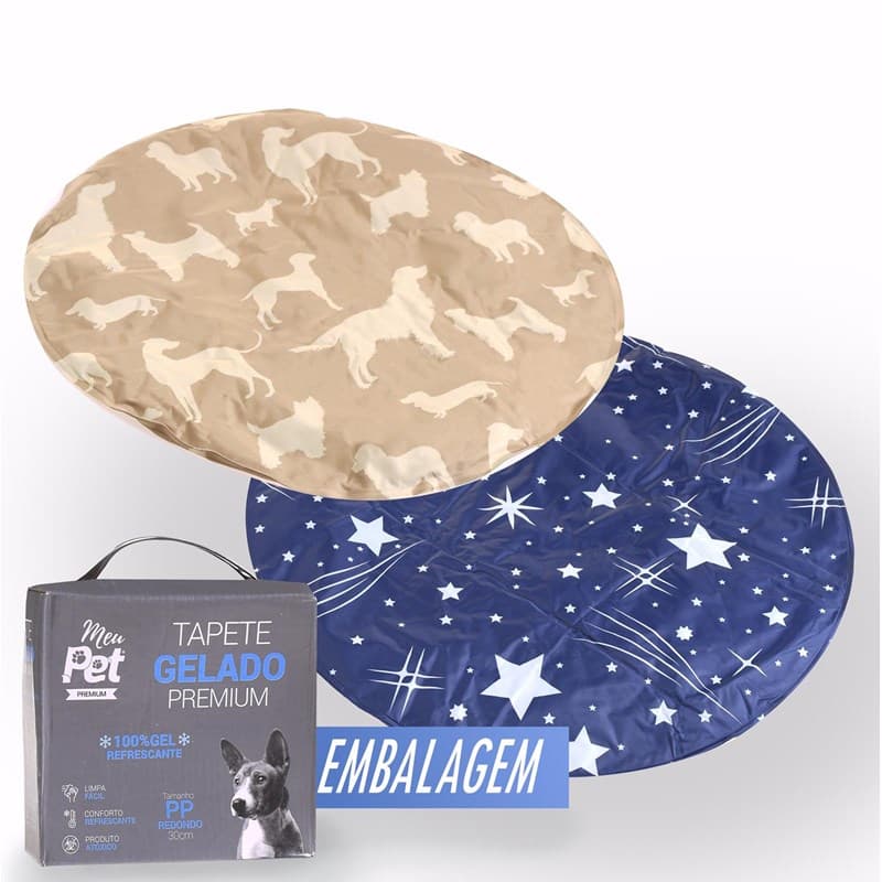 Tapete Gelado Pet M 47cm  Refrescante Premium BEGE - Meu Pet