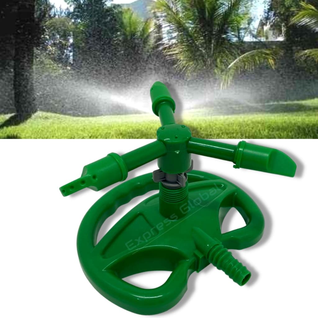Irrigador Giratório Jardim Aspersor 3 Jatos