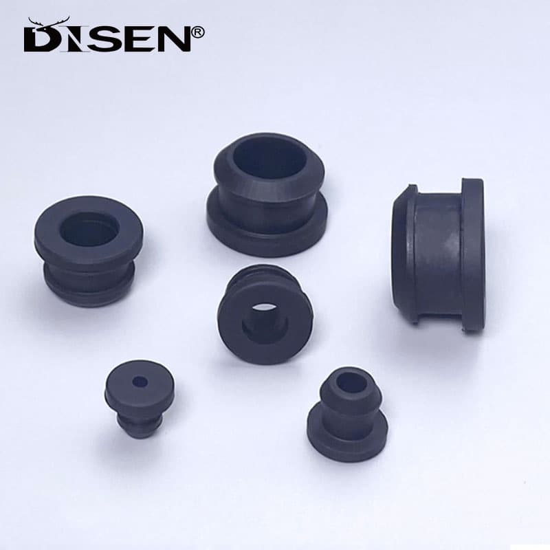 4,5mm-50,6mm Borracha De Silicone Furos De Tampões De Extremidade Cabo De Fio Bung Protetor De Bucha Preto