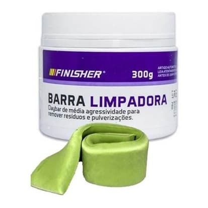 Barra Limpadora Clay Bar Finisher 300g Descontaminante Media