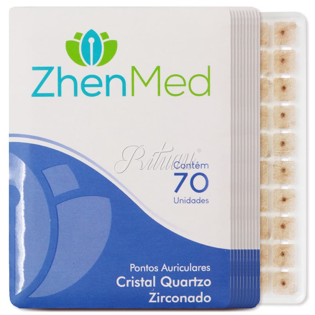 Ponto Auricular Quartzo Zirconado 700 Pontos Acupuntura Auriculoterapia ZhenMed