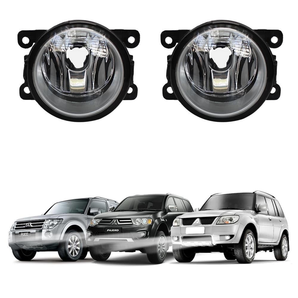 Farol de Milha Pajero 2007 a 2015 Par Farol Auxiliar de Carro Lente de Vidro Neblina Automotivo
