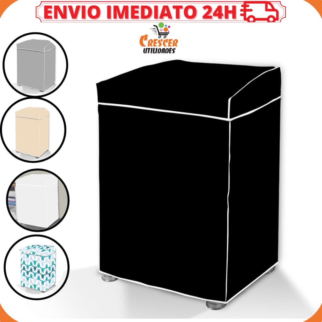 Capa De Máquina De Lavar PVC Consul Brastemp Colomarq Dako Maxi - Pronta Entrega - Várias Cores