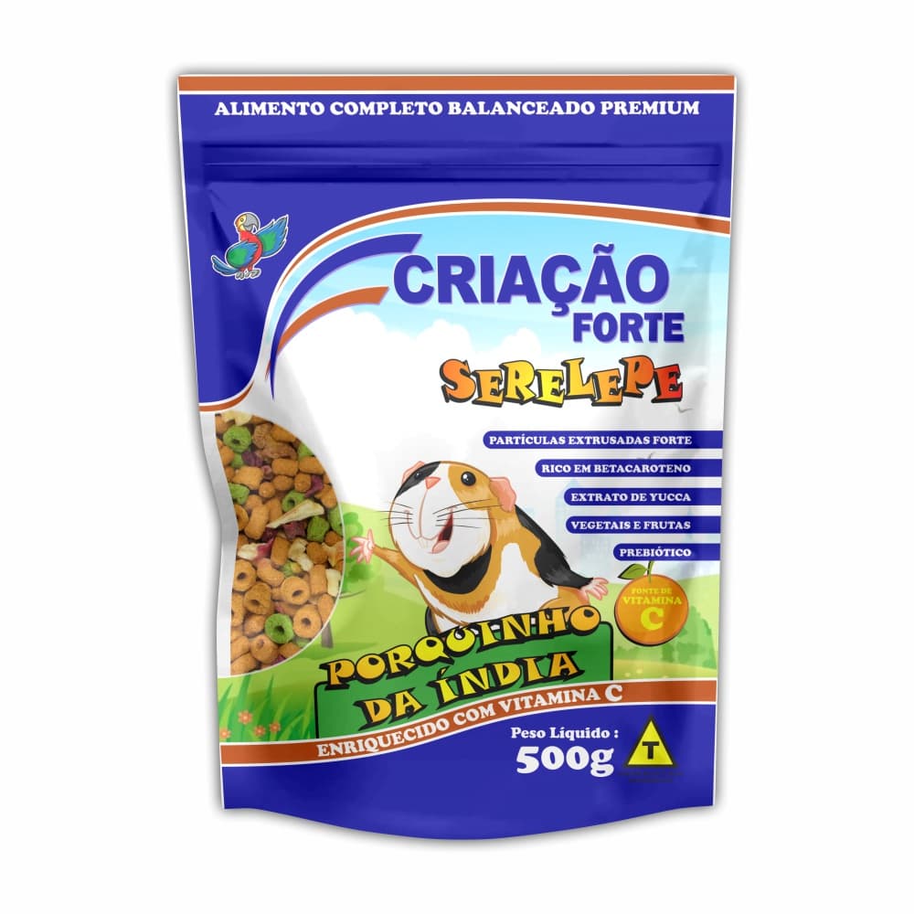 Ração Serelepe Porquinho Da Índia - Pássaro Forte - 500G