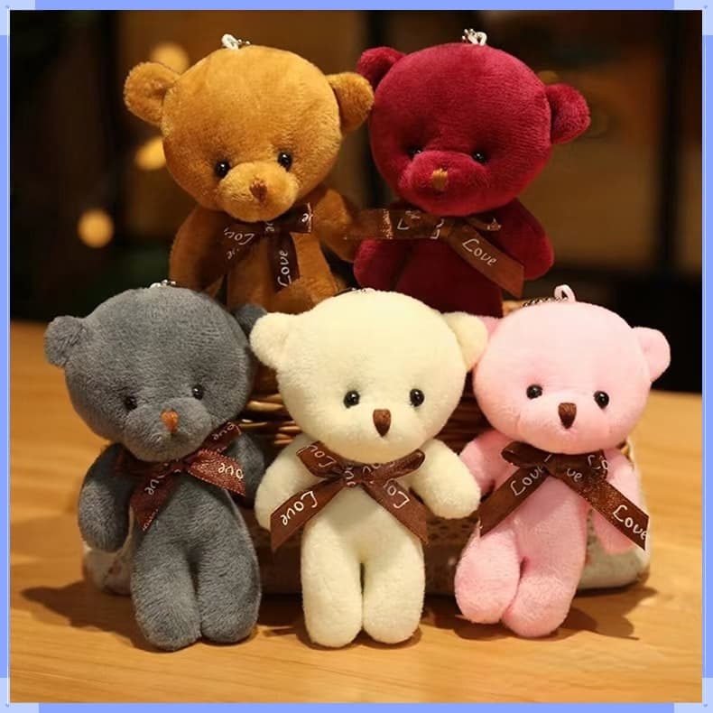 12 cm laço de pelúcia urso de pelúcia brinquedos de pelúcia/macio lembrancinha ursinho de pelúcia boneca/boneca das crianças/Chaveiro pelúcia/ovo de pascoa/ursino chaveiro de pelúcia