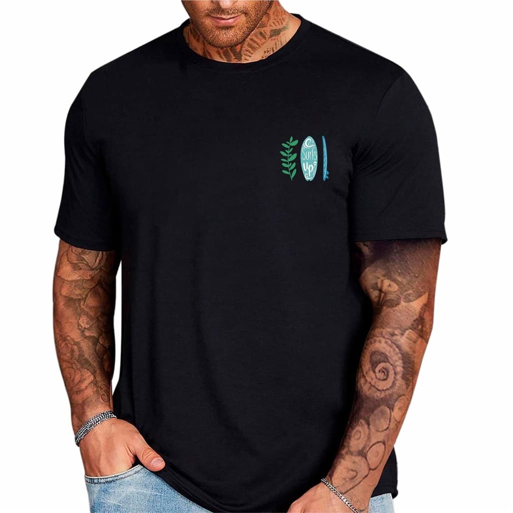 Camiseta Masculina Surf Estilo 100% Algodão 30.1 Penteado