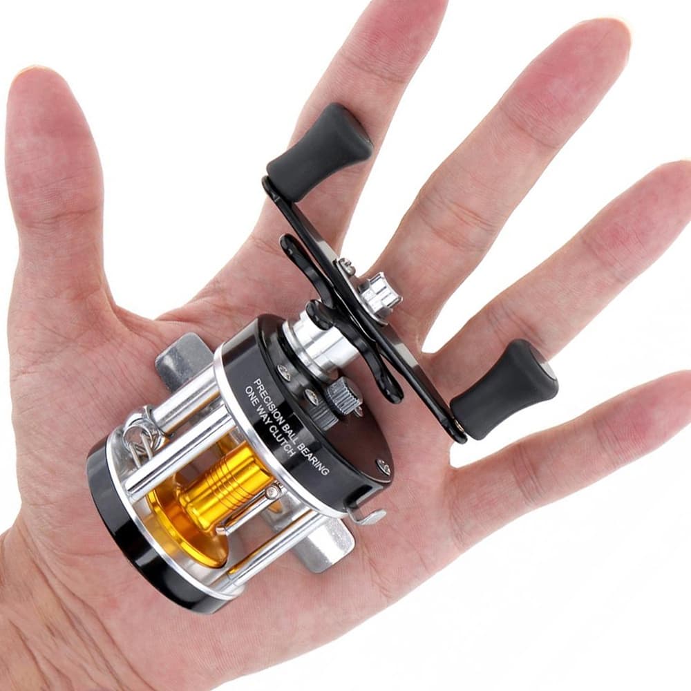 Carretilha Pescaria Carreto De Pesca Em Metal À Direita 3BB 3.8:1 Tambor Fundido Material Ferro Para Barcos Roda Do Mar