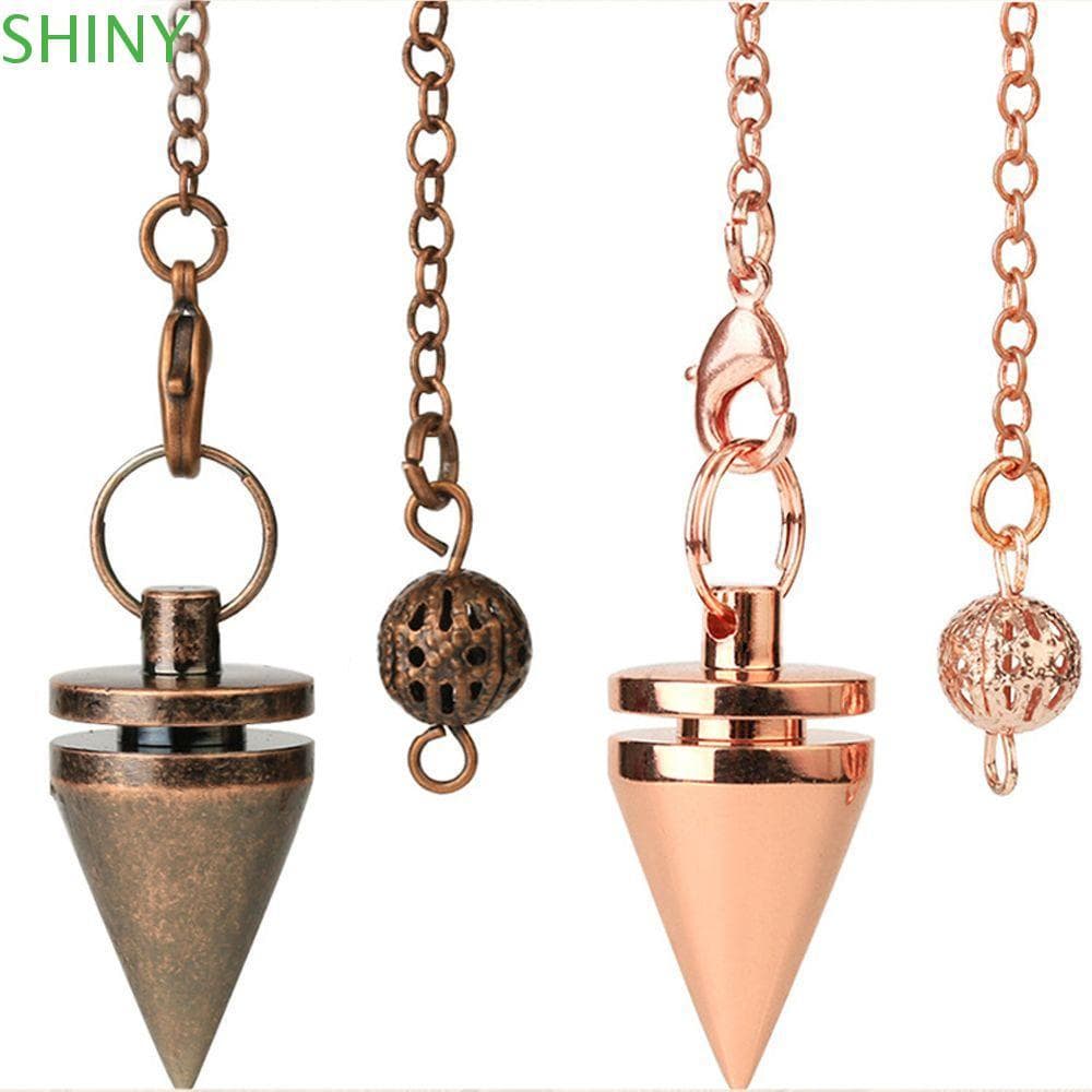 Brilhante Presente Da Moda Jóias De Prata Ouro Antique Cobre Pêndulo Reiki Pendular Cone Pingente/Multicolor