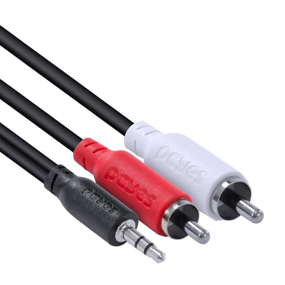 CABO DE AUDIO 2 RCA MACHO PARA P2 3.5MM 2 METROS - PCYES