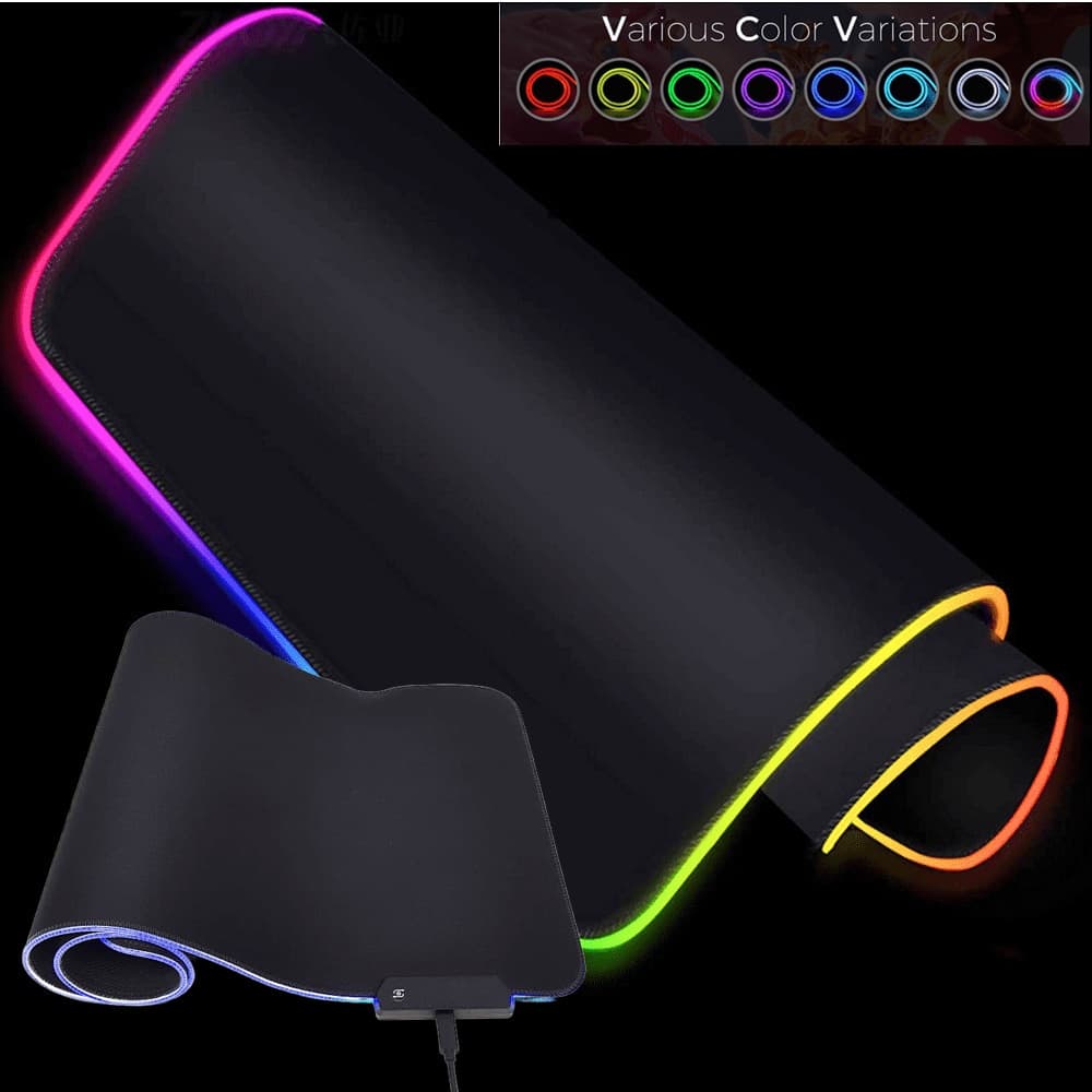 Mousepad Gamer LED RGB  Tipo Tapete RED1 / Preço & Tal