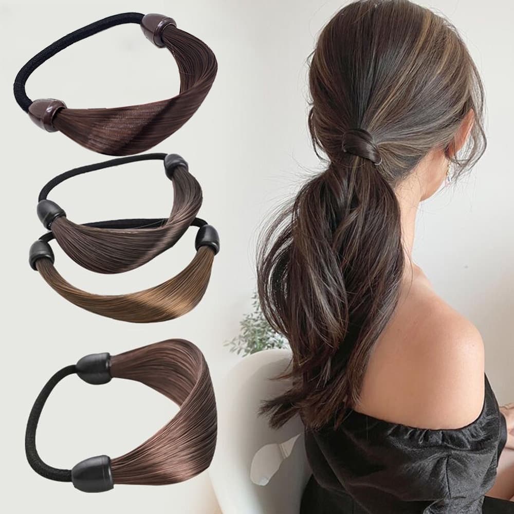 Elegante Cabeleira Invisível Corda De Cabelo Para Meninas Elástica Simples Rabo De Pônei Scrunchies Periwig Acessórios Cabeleireiro